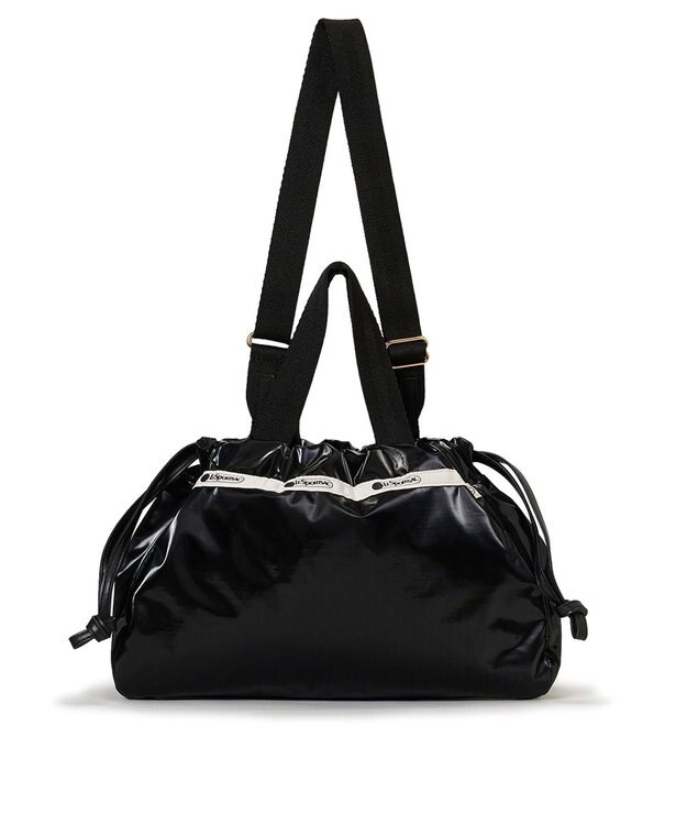 LeSportsac E/W CITY DRAWSTRING BAG /アップタウンブラックシャイン/ブラック2 アップタウンブラックシャイン/ブラック2