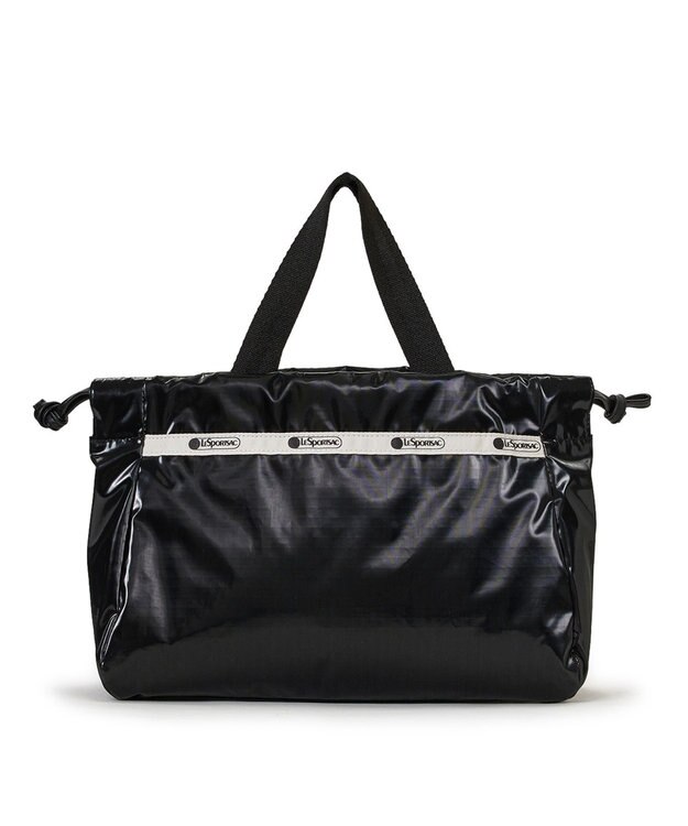 LeSportsac E/W CITY DRAWSTRING BAG /アップタウンブラックシャイン/ブラック2 アップタウンブラックシャイン/ブラック2