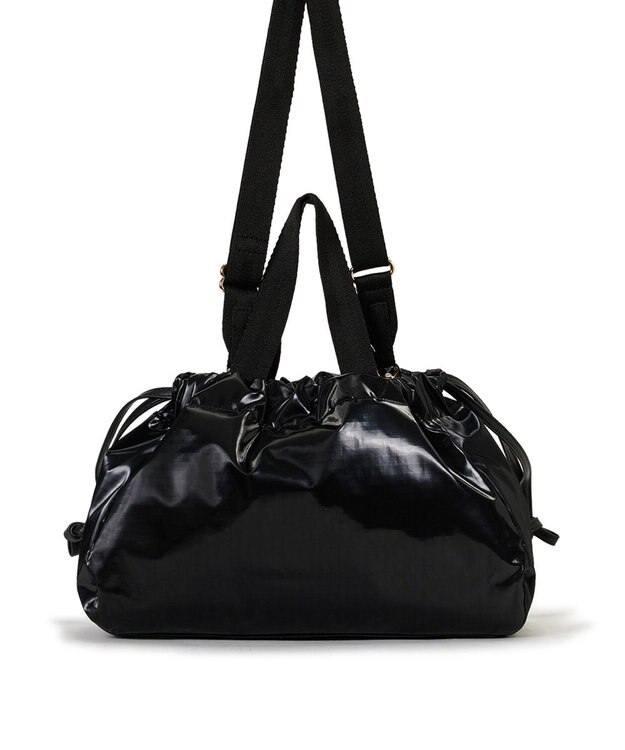 LeSportsac E/W CITY DRAWSTRING BAG /アップタウンブラックシャイン/ブラック2 アップタウンブラックシャイン/ブラック2