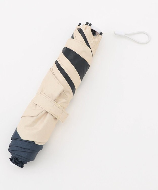 ANY SIS 【晴雨兼用/UVカット・遮光】バイカラーライト 折りたたみ傘 ネイビー