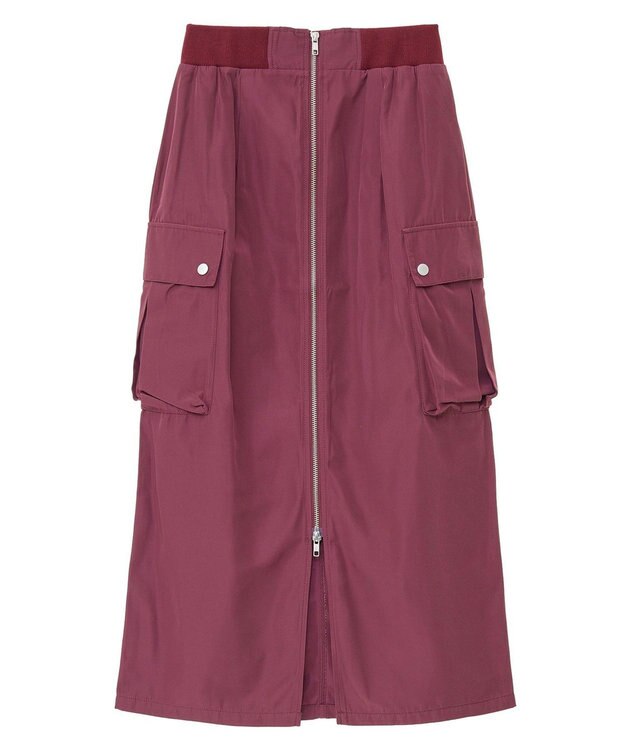 Green Parks ・ＳＵＧＡＲ　ＳＰＯＯＮ　ミリタリーＩラインスカート Bordeaux