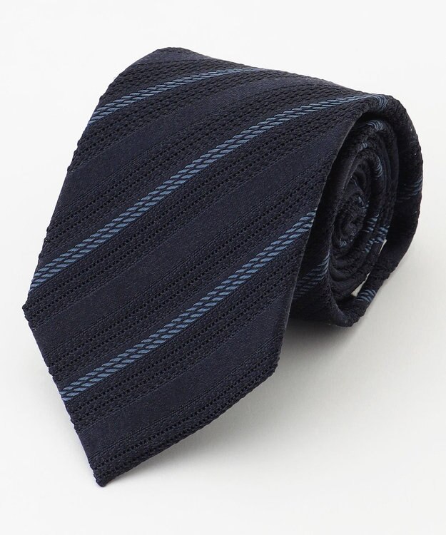 JOSEPH ABBOUD  【日本製】トーナルレジメンタル ネクタイ ネイビー系1