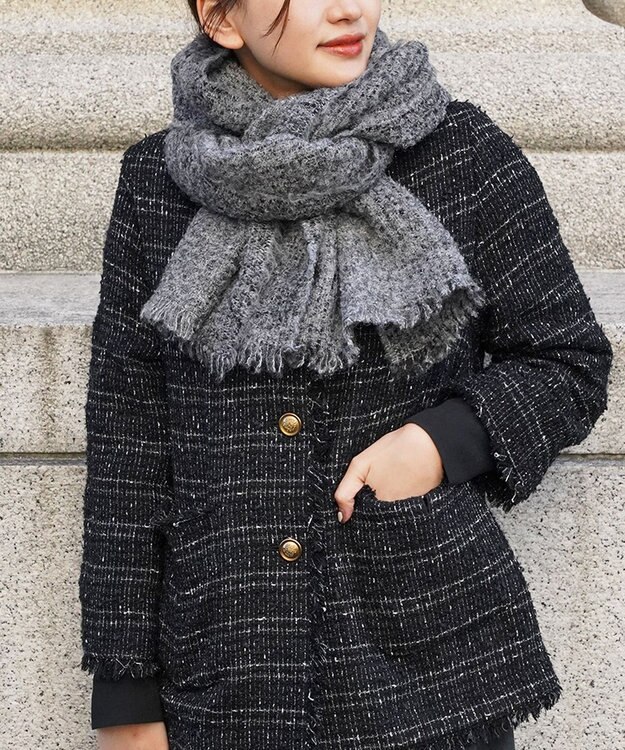 muto アルパカウールストール m-alp-gray