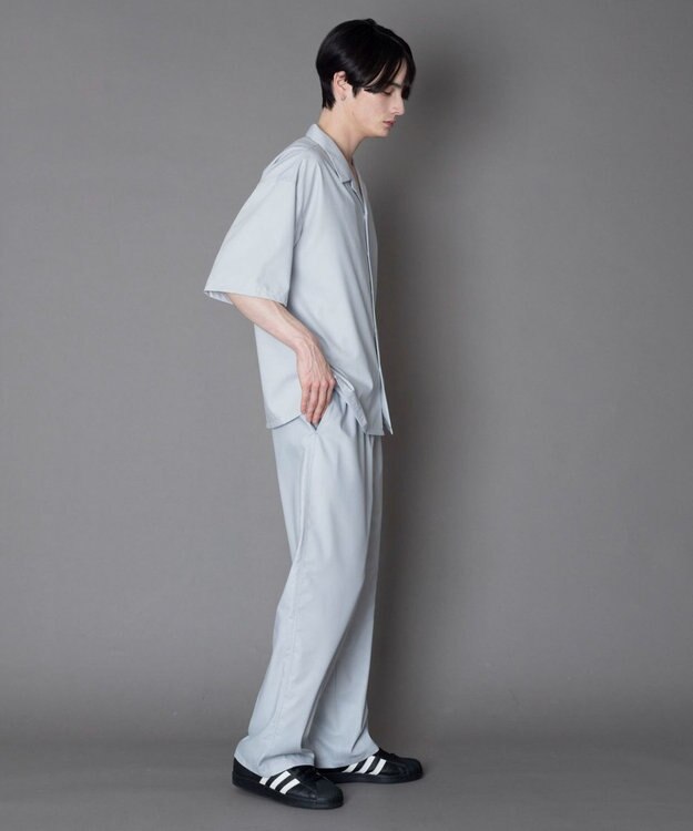 WEGO 【セットアップ対応】TRオープンカラーシャツ（SS） ライトグレー