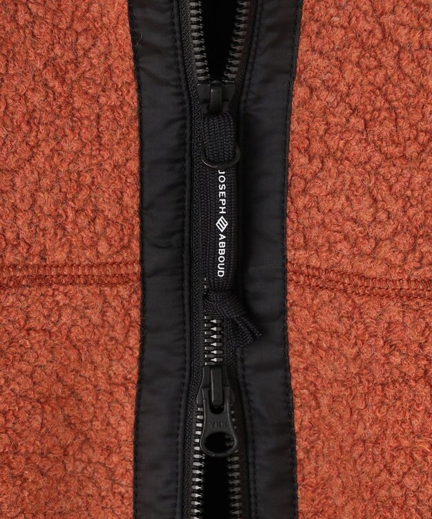 JOSEPH ABBOUD MOUNTAIN 【UNISEX】サスティナブル ボアブルゾン オレンジ系