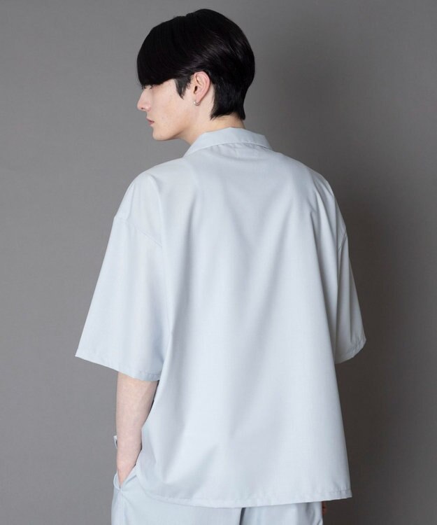 WEGO 【セットアップ対応】TRオープンカラーシャツ（SS） ライトグレー
