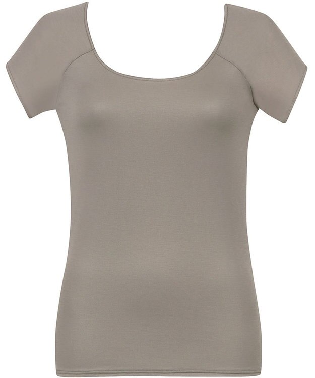 Wing インナー 綿混素材(身生地部) 汗をかいてもべたつきにくい 抗菌防臭(身生地部) 【瞬汗ドライ】 汗取り付き 2分袖 半袖 春 夏 EL1238 ウイング／ワコール ブラウン