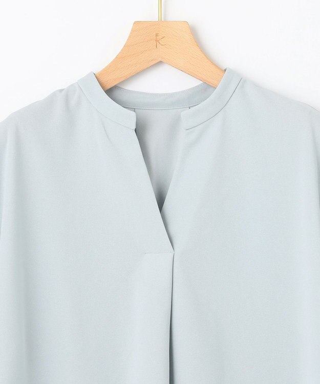 組曲 【WEB限定】ライトジョーゼットスキッパー ブラウス サックスブルー系