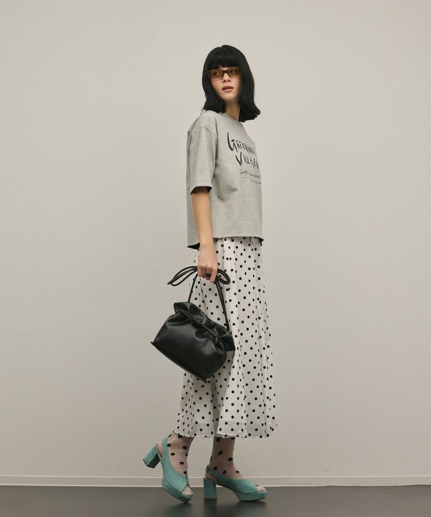 GRACE CONTINENTAL レイヤードロゴＴシャツ グレー