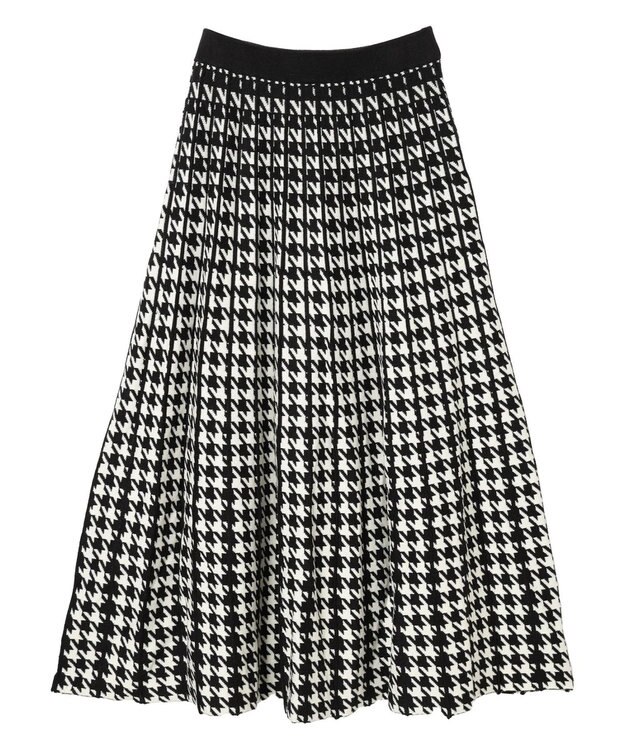 AMERICAN HOLIC ニットプリーツライクチェックスカート Hounds Tooth