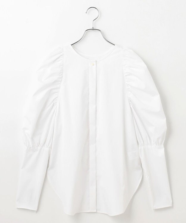 #Newans 【アイロンいらず】ジュリエットスリーブブラウス ホワイト