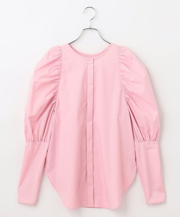 #Newans 【アイロンいらず】ジュリエットスリーブブラウス ピンク