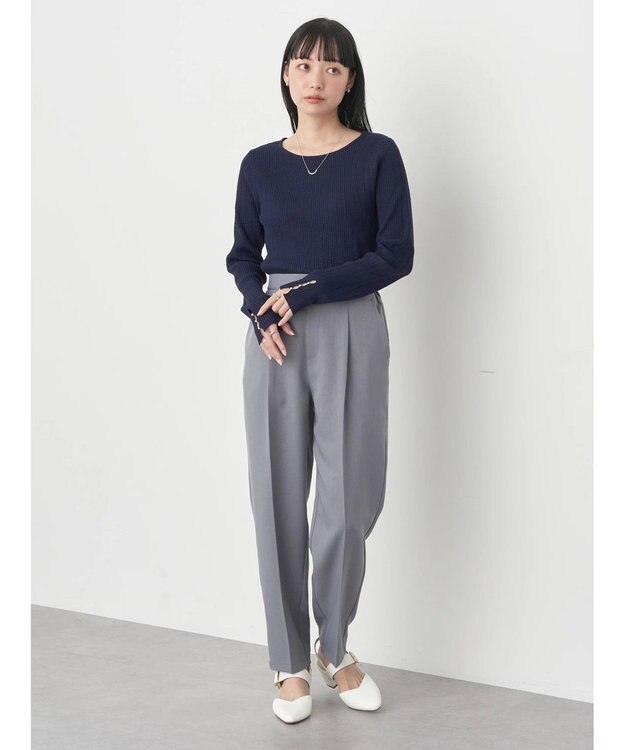 earth music&ecology テーパードパンツ Gray Mixture