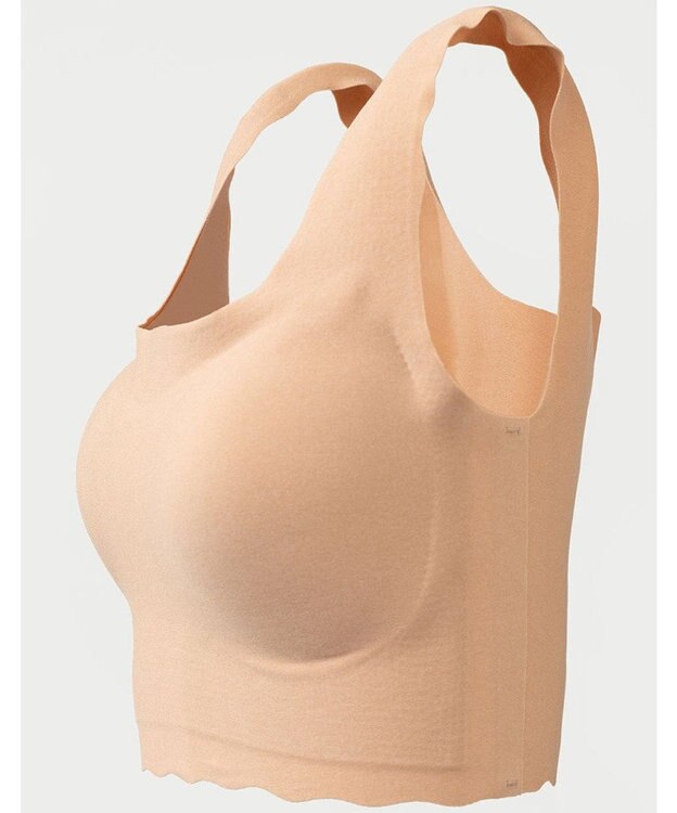 WACOAL 【GOCOCi ゴコチ】 ノンワイヤーブラ ハーフトップ まるでつけていないような着ごこち ムレにくい フラット仕上げ ホックなし CGG510 /ワコール ピーチ