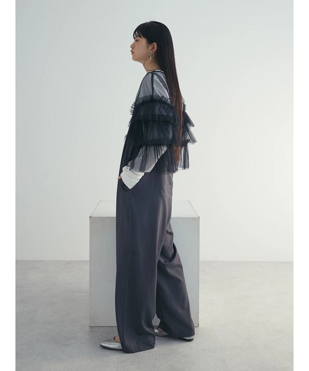 Green Parks armonia. ハイライズドサロペットパンツ Charcoal Gray