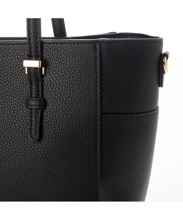 UNBILLION 【テレビ ドラマ着用アイテム】カシュカシュ cachecache / 横型金具ポイント2wayトートバッグ ブラック