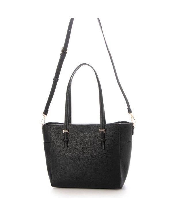 UNBILLION 【テレビ ドラマ着用アイテム】カシュカシュ cachecache / 横型金具ポイント2wayトートバッグ ブラック