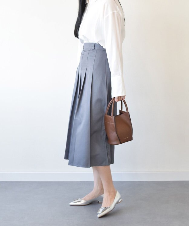 INTER-CHAUSSURES 【FABIO RUSCONI】ポインテッドトウバックルパンプス シルバー