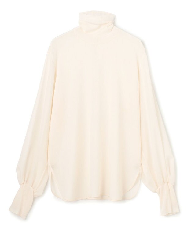 BEIGE， MOYE / ニットドッキング ロングスリーブブラウス  Ecru