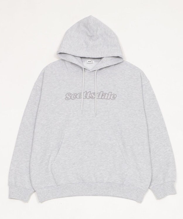 WEGO 【ユニセックス着用ITEM】エンボスステッチロゴプルパーカー アッシュグレー