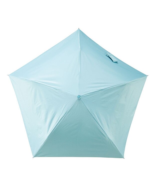 MOONBAT 【Pitaa】ハーフカプセル 無地 晴雨兼用日傘 折りたたみ傘 遮光率100%/UVカット率100%/UPF50+/遮熱効果/撥水加工/軽量/50cm サックスブルー