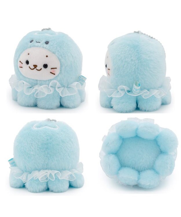 Mother garden しろたん ふわふわ キーホルダー 《くらげ》 単品 くらげ