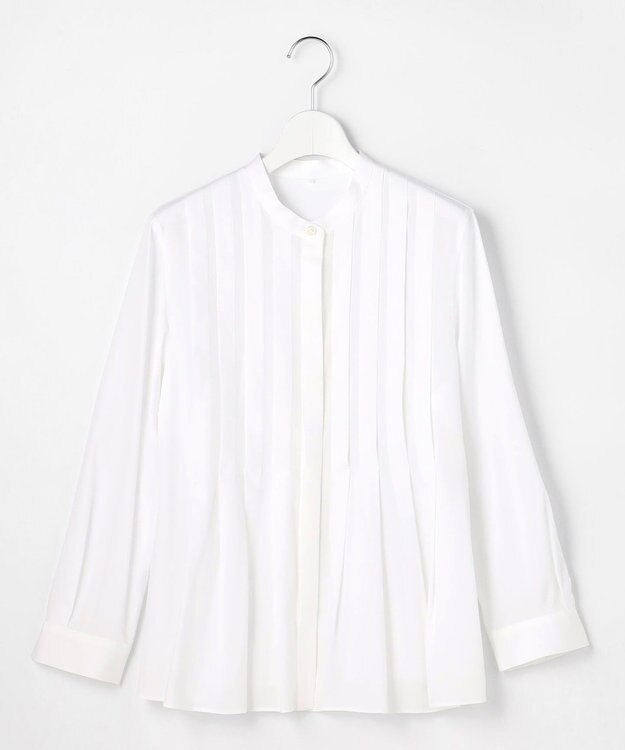 自由区 【カタログ掲載】ドレープブロードタック ブラウス オフ