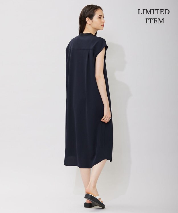 ICB 【WEB限定・洗える】ストレッチアムンゼン ワンピース ネイビー系