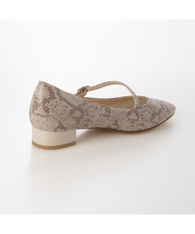 Riz raffinee <Riz raffinee>斜めストラップパンプス ベージュヘビ