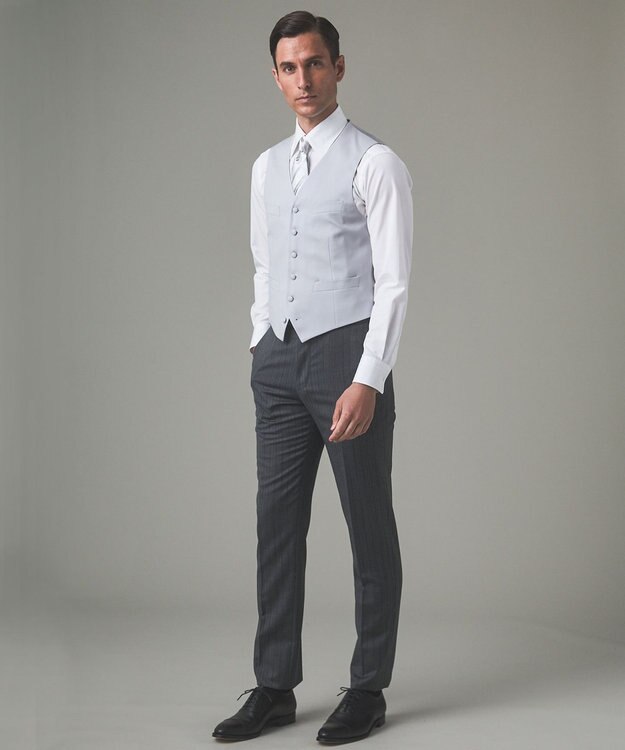 GOTAIRIKU 【WEAR BLACK】シルバーベスト ライトグレー系