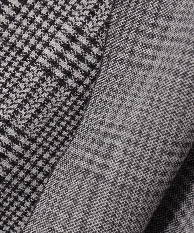 ANY L 【洗濯機可】フーディーコーディガン チャコール×グレーグレンチェック