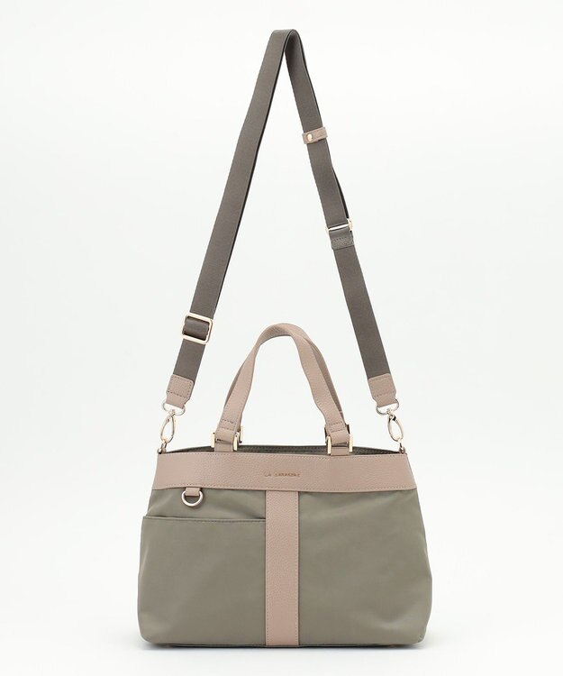 LA BAGAGERIE コンビ2WAYトートバッグ Sサイズ グレー