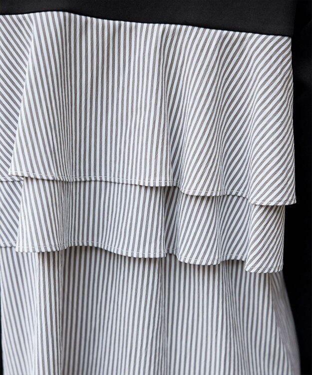 Tiaclasse 【洗える】バックフレアダイバープルオーバー ブラック