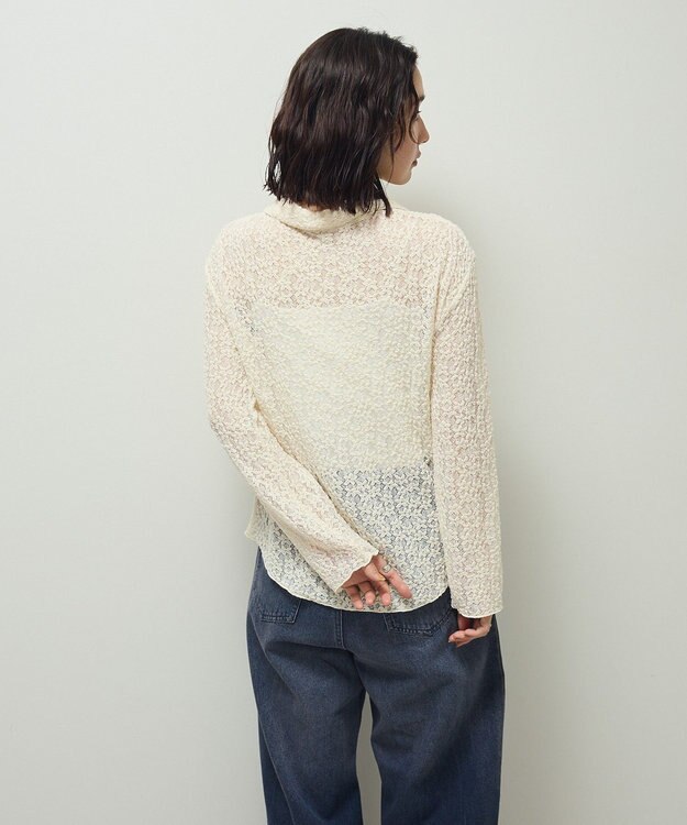 Green Parks カットレースシャツプルオーバー Ivory