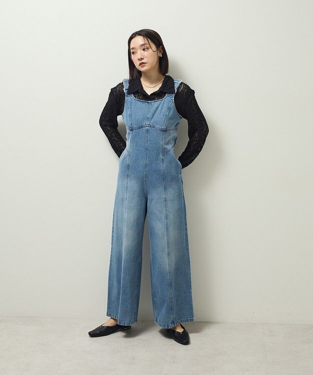 Green Parks カットレースシャツプルオーバー Black