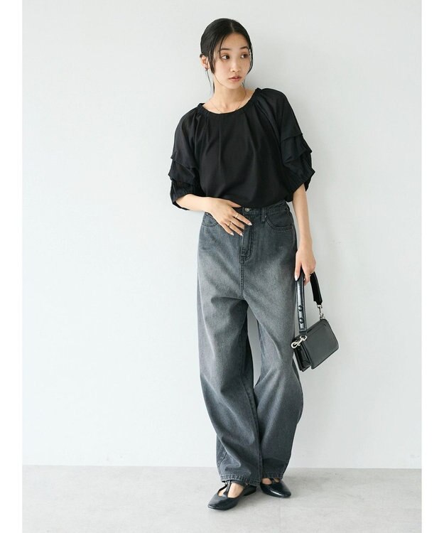 CRAFT STANDARD BOUTIQUE デニムカーブパンツ Black