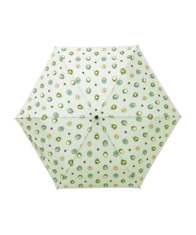 MOONBAT ポール & ジョー (PAUL & JOE ACCESSOIRES) 折りたたみ傘 キャッツ カメオ UV ライトグレー