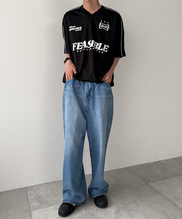 WEGO パイピングサッカーT（SS） ブラック