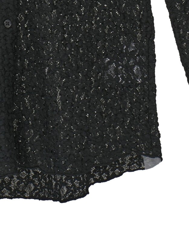 Green Parks カットレースシャツプルオーバー Black