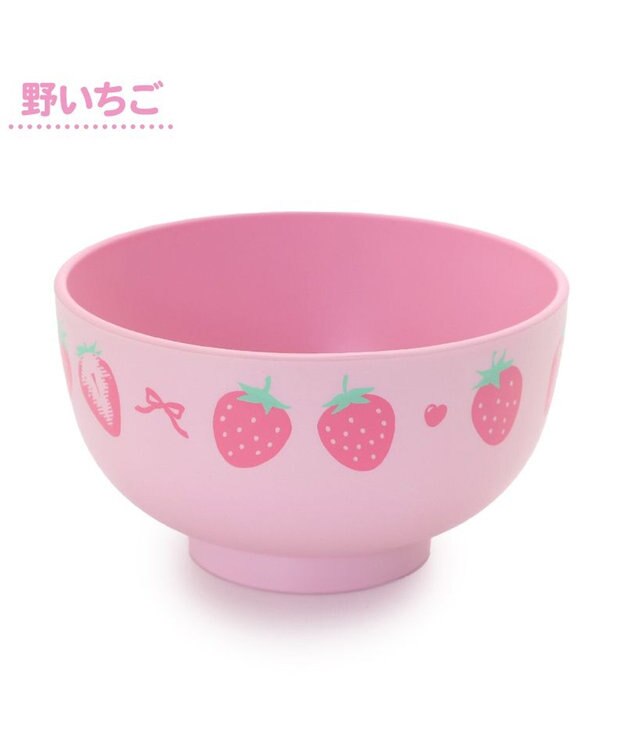 Mother garden マザーガーデン 野いちご 汁椀 お味噌汁椀 ピンク（淡）