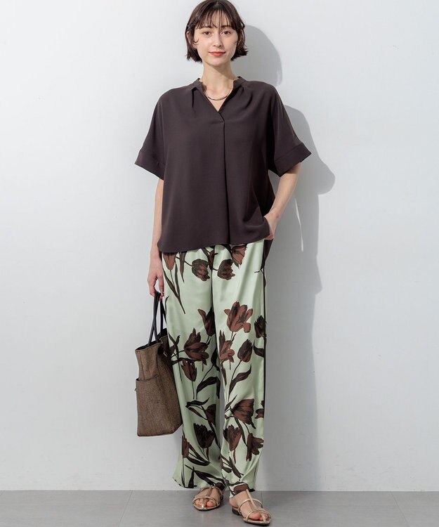 23区 【先行予約】ロゴ刺繍 雑材 トートバッグ ブラウン系