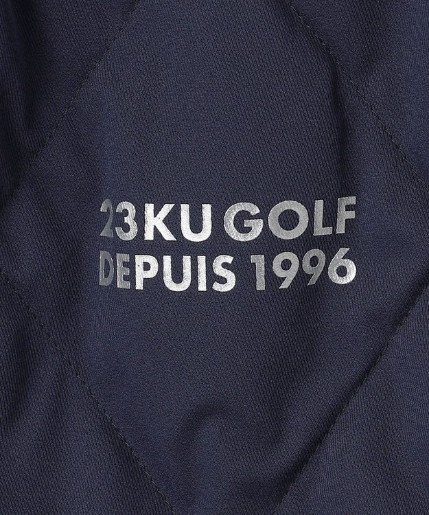 23区GOLF 【MEN】両面使える！チェック×無地 ダウンベスト ネイビー系