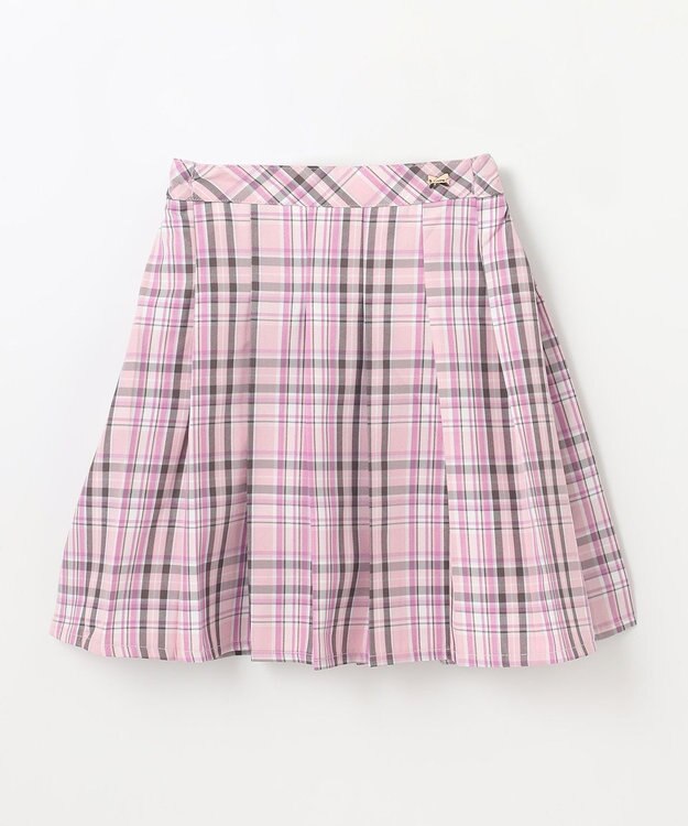 ANY KIDS プリーツ スカパン ピンク×チェック