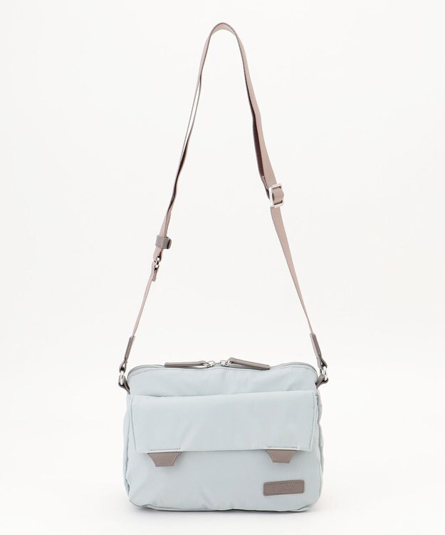 Y'SACCS ダブルタブ　トラベルポシェット ライトグレー