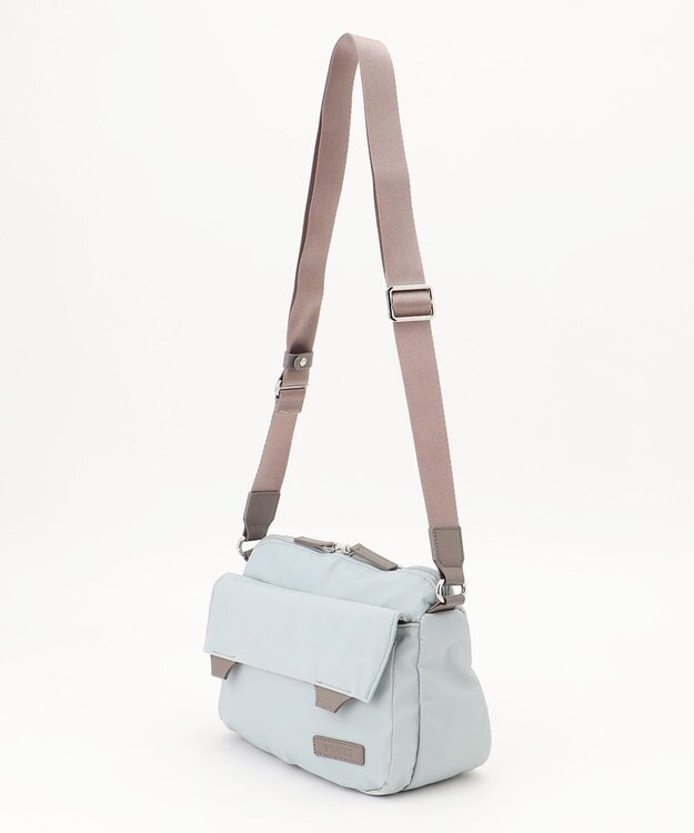 Y'SACCS ダブルタブ　トラベルポシェット ライトグレー