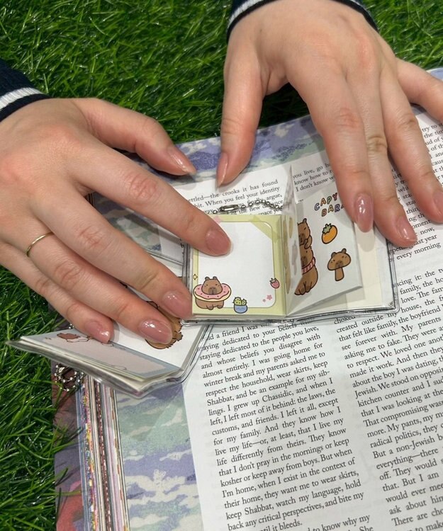 WEGO ボールチェーン付きカピバラステッカーメモ 柄3