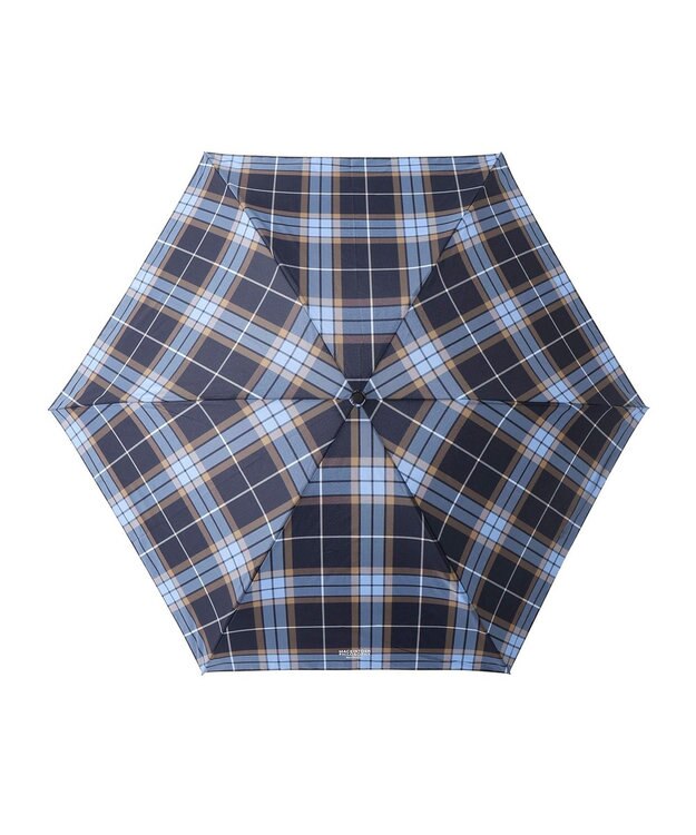 MOONBAT 【超軽量】マッキントッシュ フィロソフィー 折りたたみ傘 Barbrella チェック 55cm UV ネイビーブルー