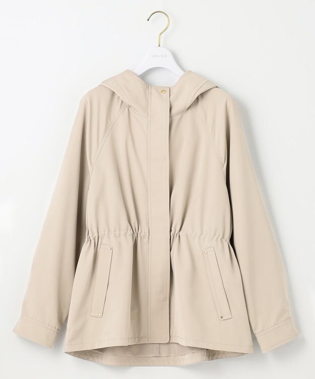 ANY SIS 【撥水・UVカット】フーディショート ブルゾン ライトベージュ