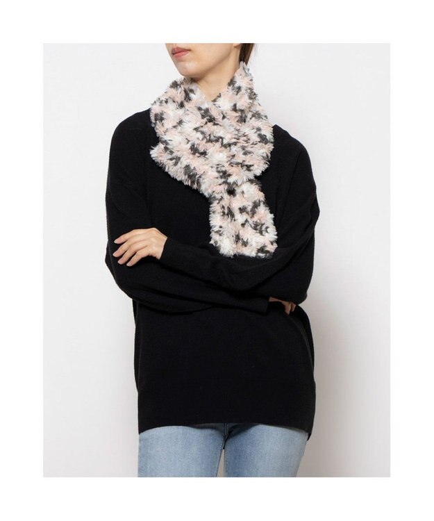 UNBILLION カシュネ cache nez / エコファーカスリニットネックマフラー カーキ