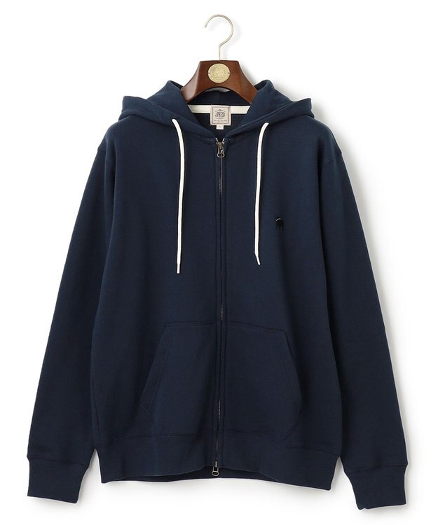 J.PRESS MEN 【WEB・一部店舗限定】バックブル裏毛フルジップパーカー ネイビー系